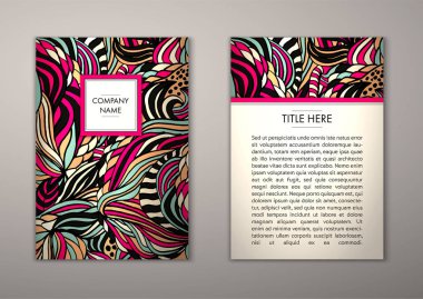 Flyer şablonu ile soyut süsleme