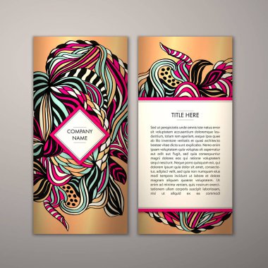 Flyer şablonu ile soyut süsleme