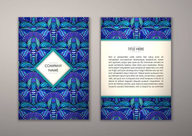 Flyer şablonu ile soyut süsleme