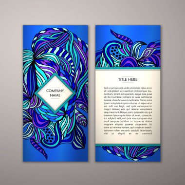 Flyer şablonu ile soyut süsleme