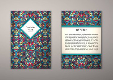 Flyer şablonu ile soyut süsleme