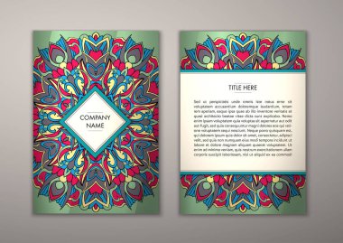 Flyer şablonu ile soyut süsleme