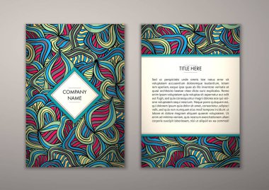 Flyer şablonu ile soyut süsleme