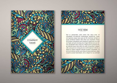 Flyer şablonu ile soyut süsleme