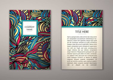 Flyer şablonu ile soyut süsleme