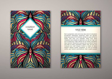 Flyer şablonu ile soyut süsleme