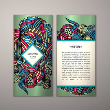 Flyer şablonu ile soyut süsleme