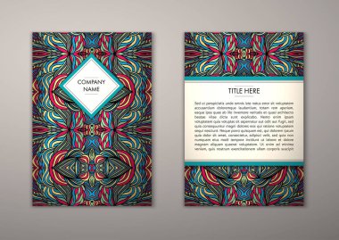 Flyer şablonu ile soyut süsleme