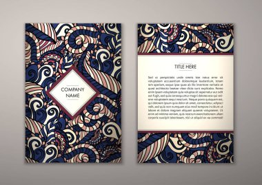 Flyer şablonu ile soyut süsleme