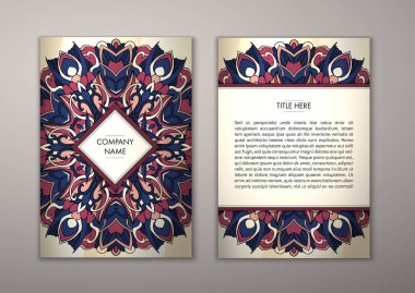 Flyer şablonu ile soyut süsleme