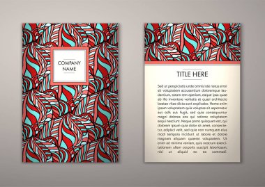 Flyer şablonu ile soyut süsleme