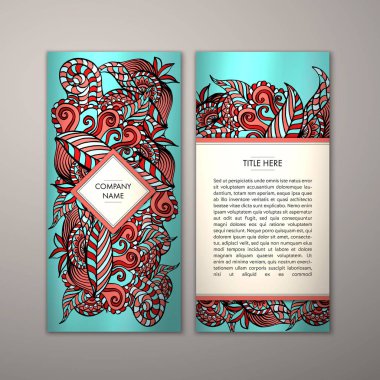 Flyer şablonu ile soyut süsleme