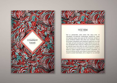 Flyer şablonu ile soyut süsleme