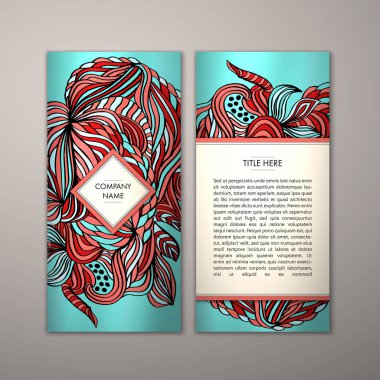 Flyer şablonu ile soyut süsleme