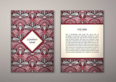 Flyer şablonu ile soyut süsleme