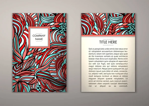 Flyer şablonu ile soyut süsleme