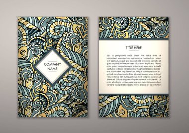 Flyer şablonu ile soyut süsleme