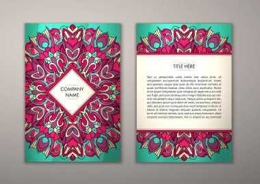 Flyer şablonu ile soyut süsleme