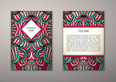 Flyer şablonu ile soyut süsleme