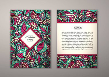 Flyer şablonu ile soyut süsleme