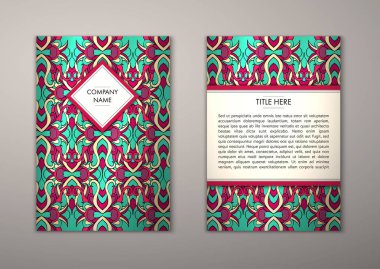 Flyer şablonu ile soyut süsleme