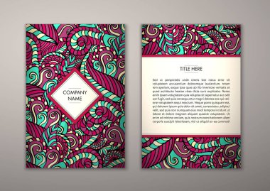 Flyer şablonu ile soyut süsleme