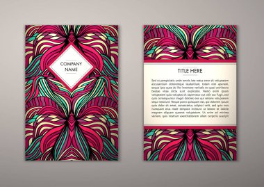 Flyer şablonu ile soyut süsleme