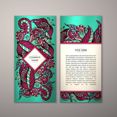 Flyer şablonu ile soyut süsleme