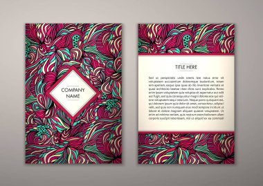 Flyer şablonu ile soyut süsleme