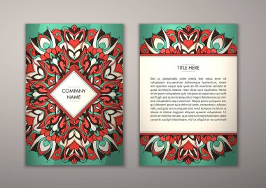 Flyer şablonu ile soyut süsleme