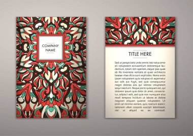 Flyer şablonu ile soyut süsleme