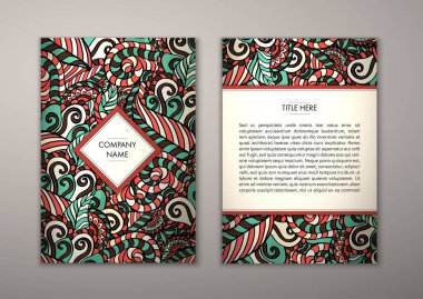 Flyer şablonu ile soyut süsleme