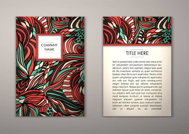 Flyer şablonu ile soyut süsleme