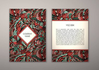 Flyer şablonu ile soyut süsleme