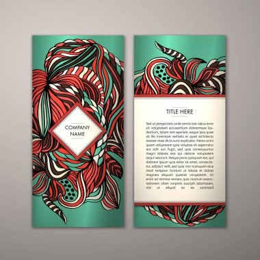 Flyer şablonu ile soyut süsleme