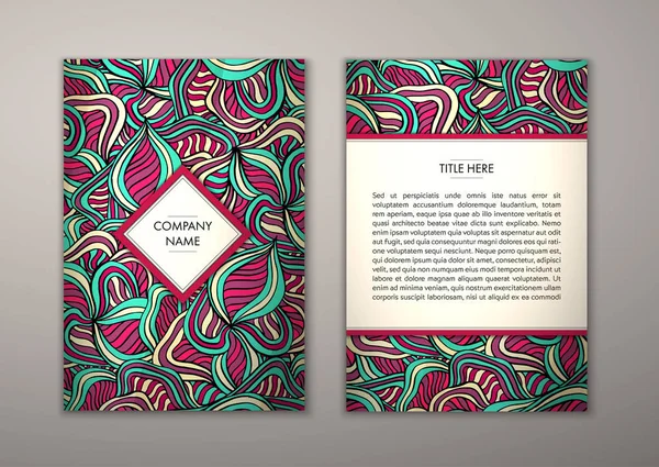 Flyer şablonu ile soyut süsleme