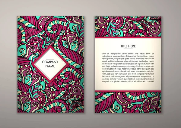 Flyer şablonu ile soyut süsleme