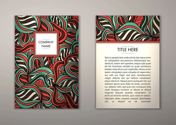 Flyer şablonu ile soyut süsleme