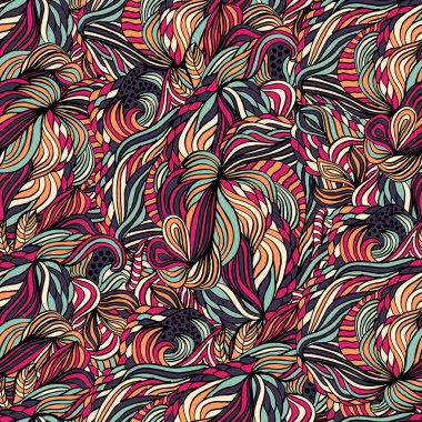 Dikişsiz çiçek soyut desen