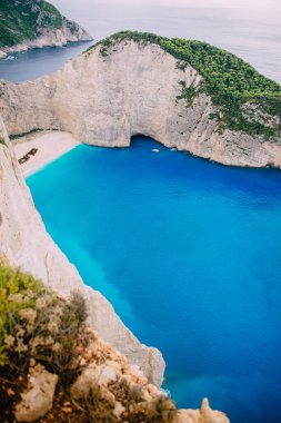 Navagio Körfezi Batık Sahili Yunanistan, Zakynthos, yaz günü