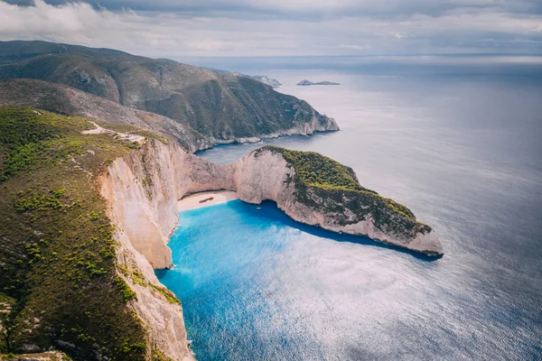 Панорамный вид на знаменитый пляж Закинф, Греция — стоковое фото
