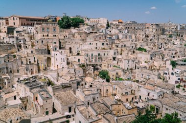 İtalya 'nın Matera şehrinin Panorama' sı.