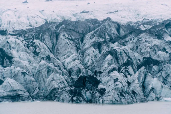 A detailed view of the structure of a glacier. — 스톡 사진