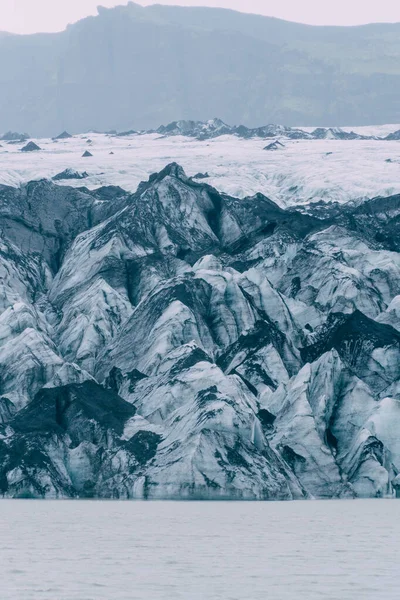 A detailed view of the structure of a glacier. — 스톡 사진