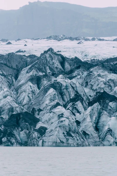 A detailed view of the structure of a glacier. — Stock Fotó