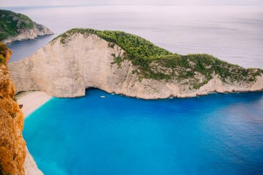 Navagio Körfezi Batık Sahili Yunanistan, Zakynthos, yaz günü