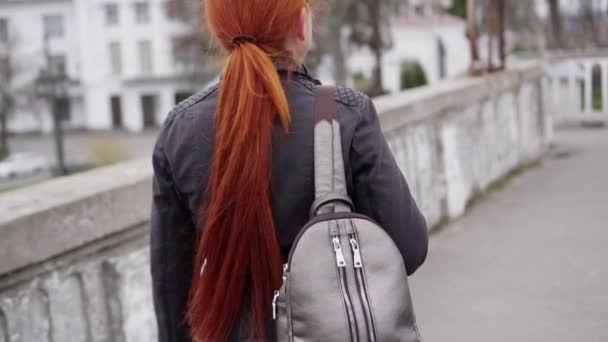 Un voleur vole un sac de femmes . — Video