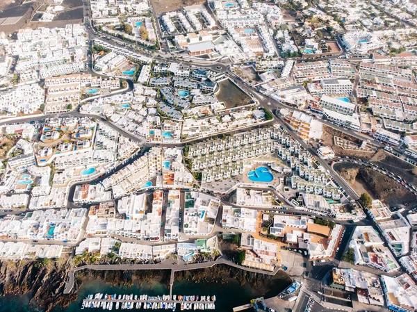Vista aérea Puerto Del Carmen, Ilhas Canárias, Espanha — Fotografia de Stock