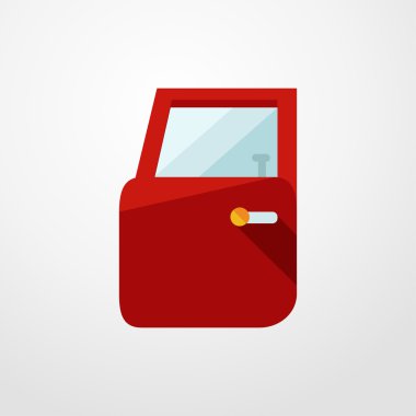 Araba kapısı simgesi. düz tasarım