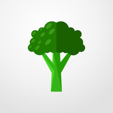 Brokoli simgesi. Düz tasarım